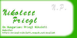 nikolett priegl business card